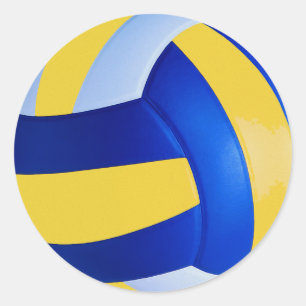 Volley Ball Classic Round Sticker