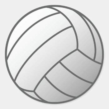 Volley Ball Classic Round Sticker by BostonRookie at Zazzle