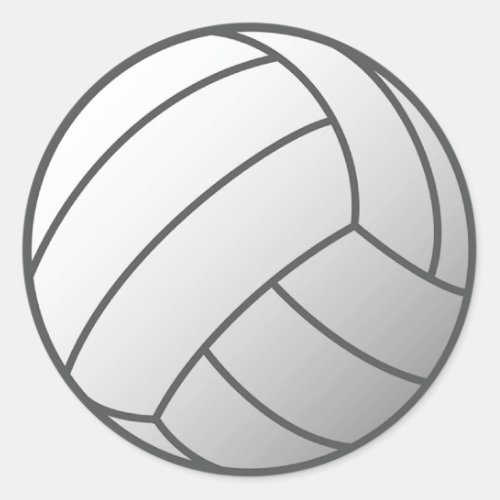 Volley Ball Classic Round Sticker