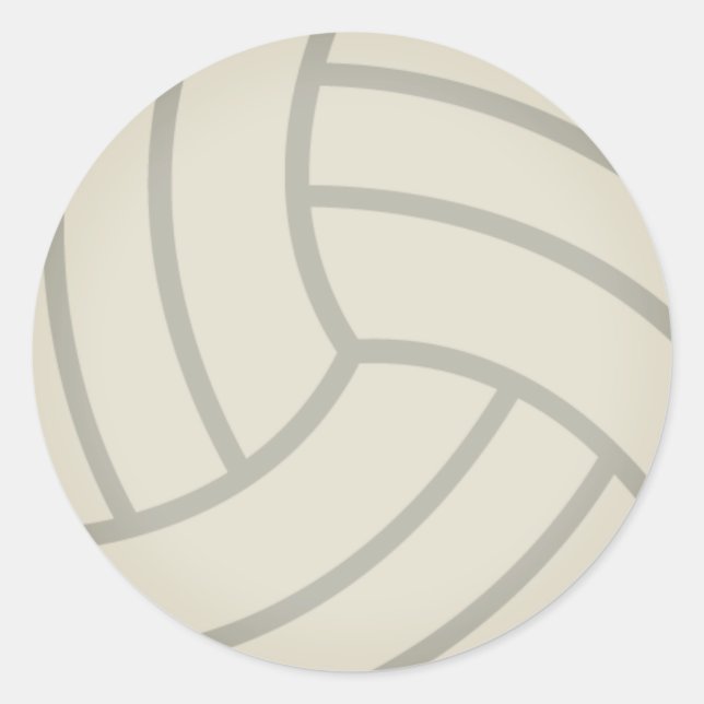 Volley-Ball Emoji Classic Round Sticker (Front)