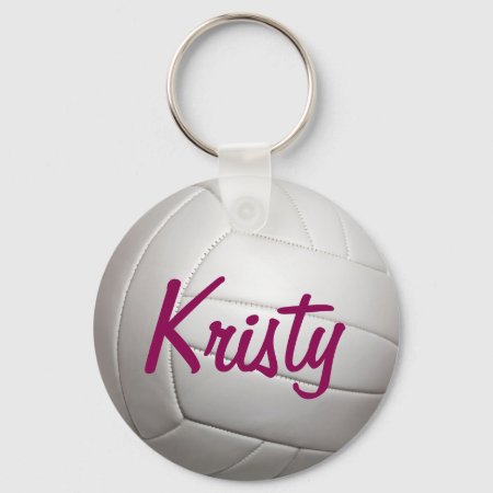 Volley Ball Volleyball Sports Name Keychain
