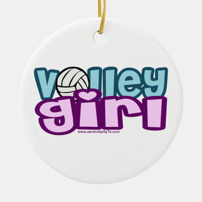 Volley Girl Ceramic Ornament (Front)