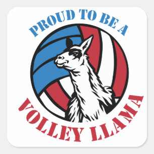 Volley Llama Gift Giving Swag Square Sticker
