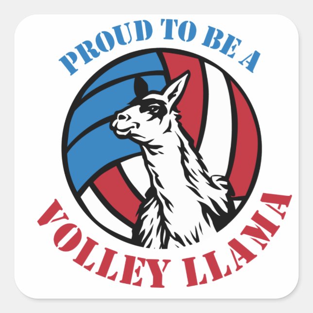 Volley Llama Gift Giving Swag Square Sticker (Front)
