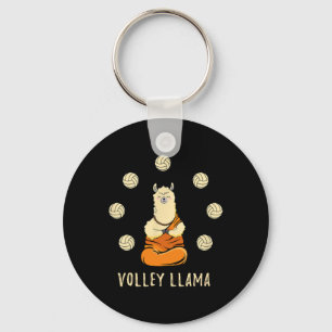 Volley Llama Lover Cute Volleyball Team For Girls  Keychain
