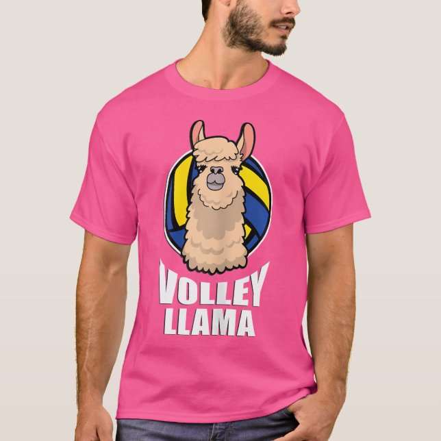 Volley Llama Volleyball T-Shirt (Front)