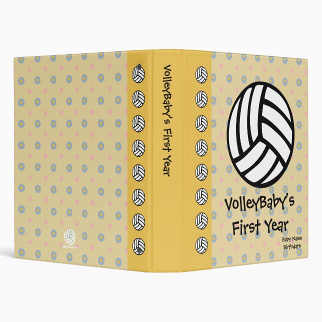 VolleyBaby Dots Custom Album Binder (Background)