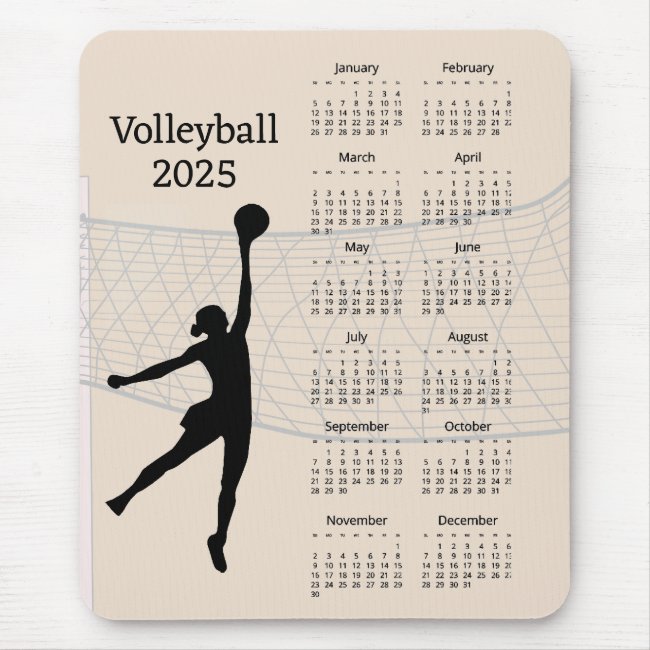 Volleyball 2025 Calendar