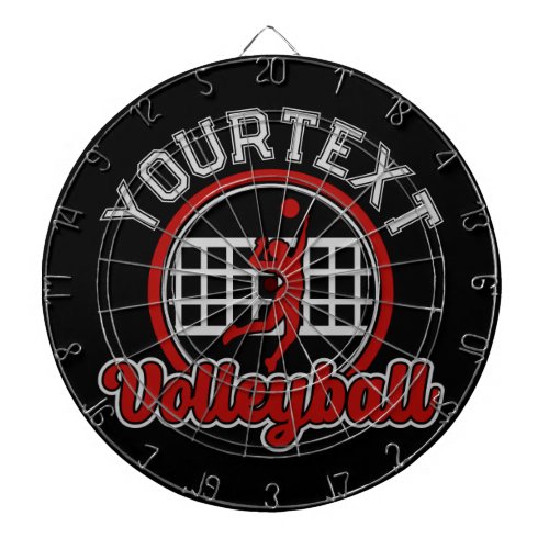  Volleyball ADD NAME Spike Ball Attack Team Player Dart Board