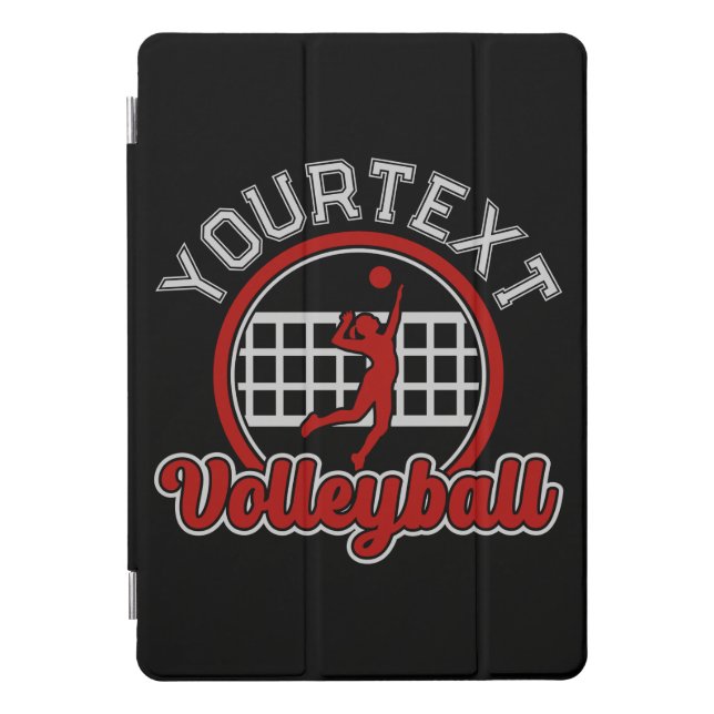 Volleyball ADD NAME Spike Ball Attack Team Player iPad Pro Cover (Front)