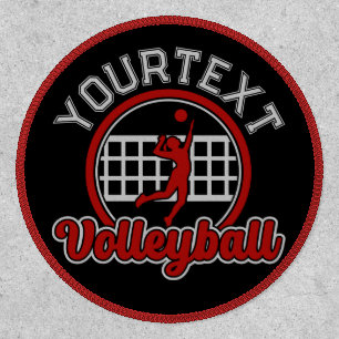 Volleyball ADD NAME Spike Ball Attack Team Player Patch