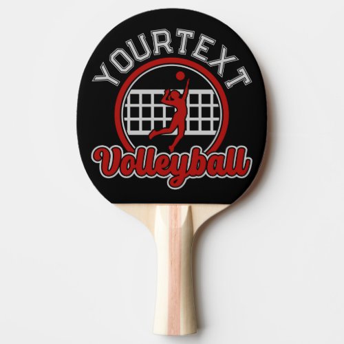  Volleyball ADD NAME Spike Ball Attack Team Player Ping Pong Paddle