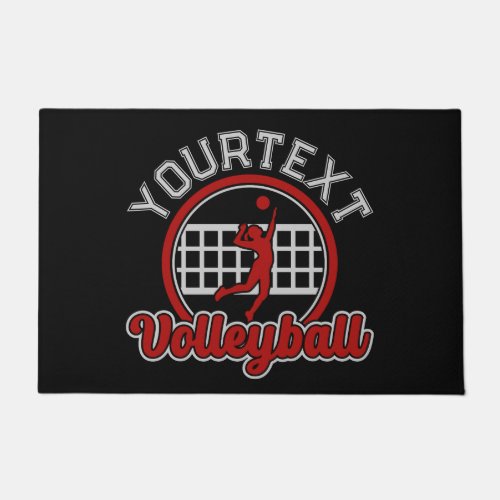  Volleyball ADD NAME Spike Ball Attack Team Sports Doormat