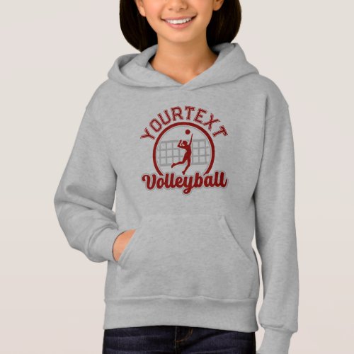  Volleyball ADD NAME Spike Ball Attack Team Sports Hoodie