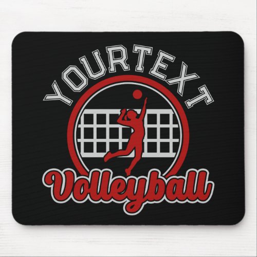  Volleyball ADD NAME Spike Ball Attack Team Sports Mouse Pad