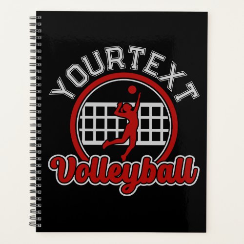  Volleyball ADD NAME Spike Ball Attack Team Sports Planner