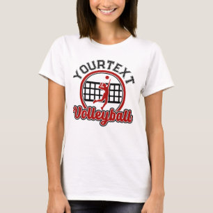  Volleyball ADD NAME Spike Ball Attack Team Sports T-Shirt