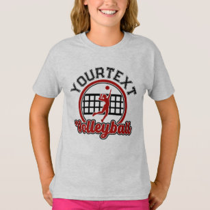  Volleyball ADD NAME Spike Ball Attack Team Sports T-Shirt