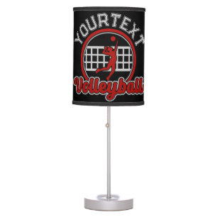 Volleyball ADD NAME Spike Ball Attack Team Sports Table Lamp