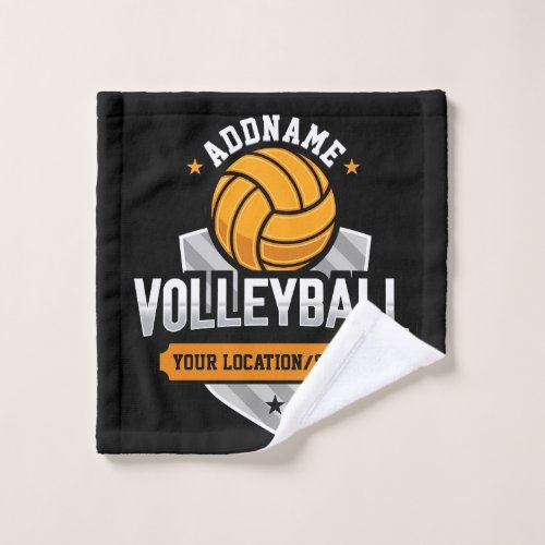 Volleyball ADD TEXT School Varsity Team Player Bath Towel Set
