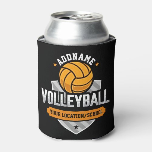 Volleyball ADD TEXT School Varsity Team Player Can Cooler