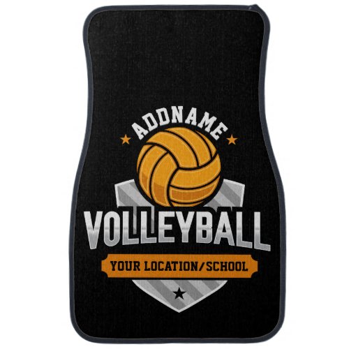 Volleyball ADD TEXT School Varsity Team Player Car Floor Mat