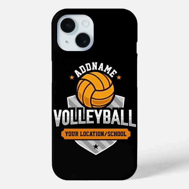 Volleyball ADD TEXT School Varsity Team Player Case-Mate iPhone Case (Back)