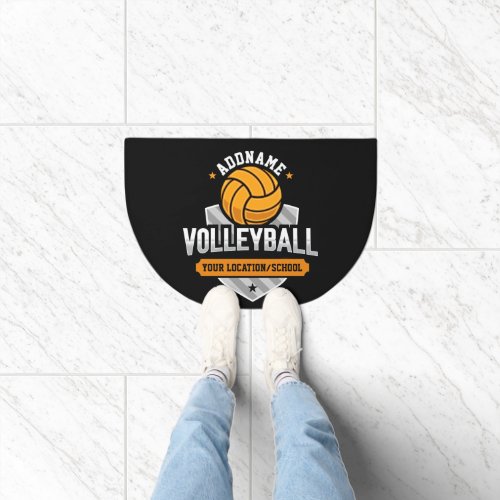 Volleyball ADD TEXT School Varsity Team Player Doormat