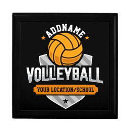 Volleyball ADD TEXT School Varsity Team Player Gift Box