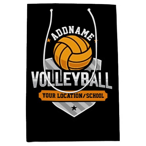Volleyball ADD TEXT School Varsity Team Player Medium Gift Bag