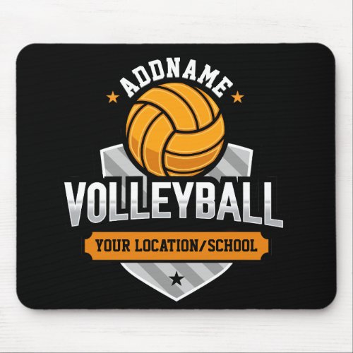 Volleyball ADD TEXT School Varsity Team Player Mouse Pad