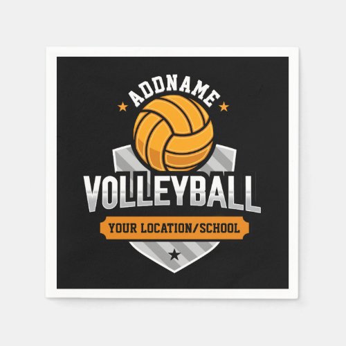 Volleyball ADD TEXT School Varsity Team Player Napkins