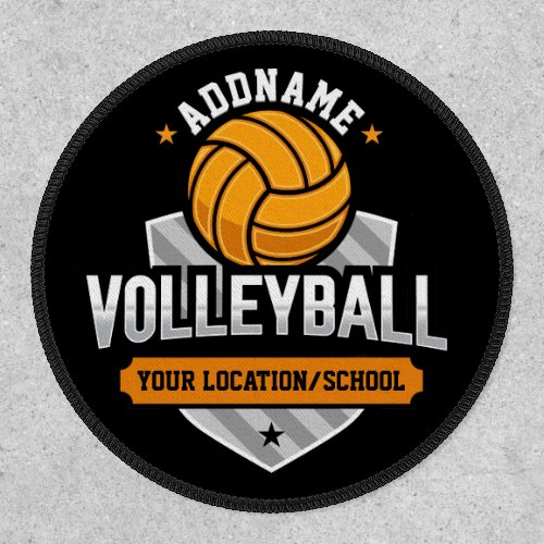 Volleyball ADD TEXT School Varsity Team Player Patch
