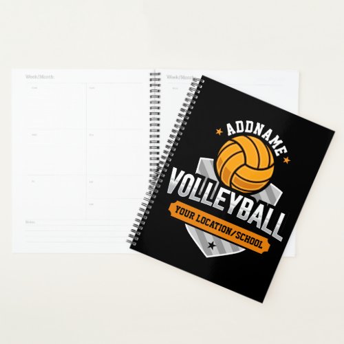 Volleyball ADD TEXT School Varsity Team Player Planner