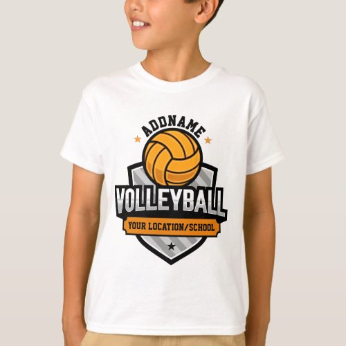 Volleyball ADD TEXT School Varsity Team Player T_Shirt