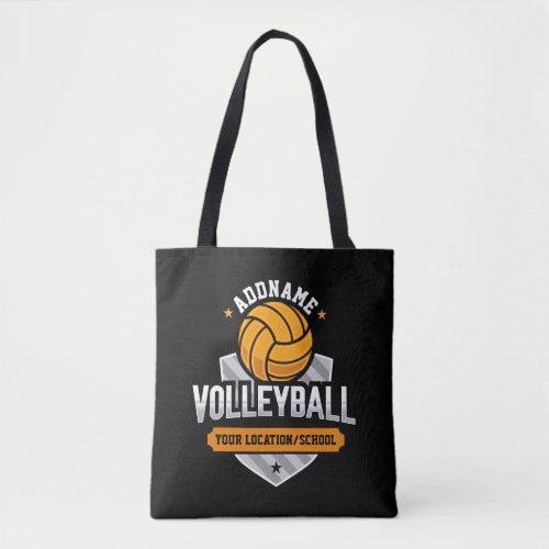 Volleyball ADD TEXT School Varsity Team Player Tote Bag