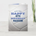 Volleyball Add Your Name and Year Birthday Card