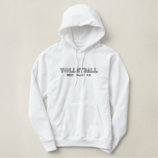 Volleyball - Add your school Embroidered Hoodie