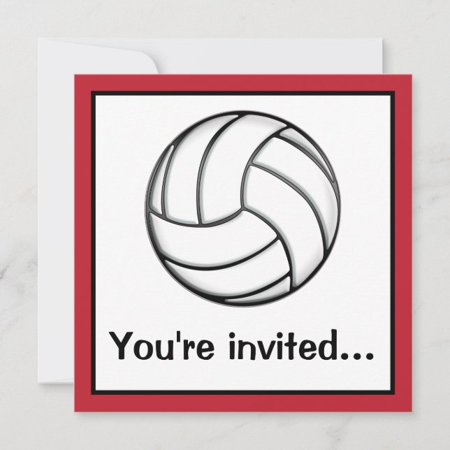 Volleyball After-Game Party Invitation (Front)
