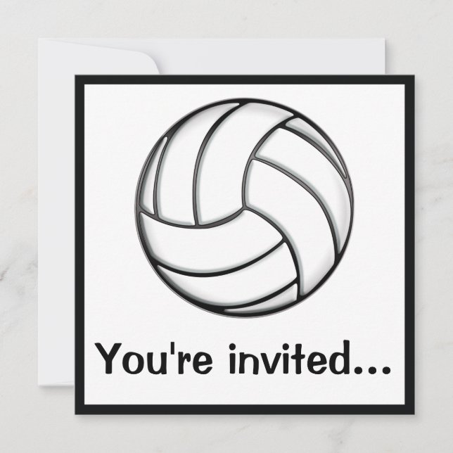 Volleyball After-Game Party Invitation (Front)