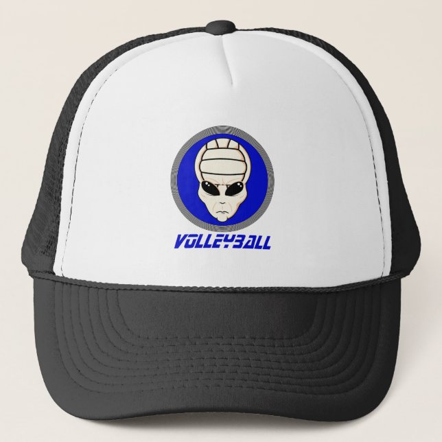 Volleyball Alien Trucker Hat (Front)