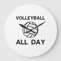 Volleyball all day large clock