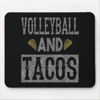 Volleyball and Tacos Fun Taco Distressed  Mouse Pad