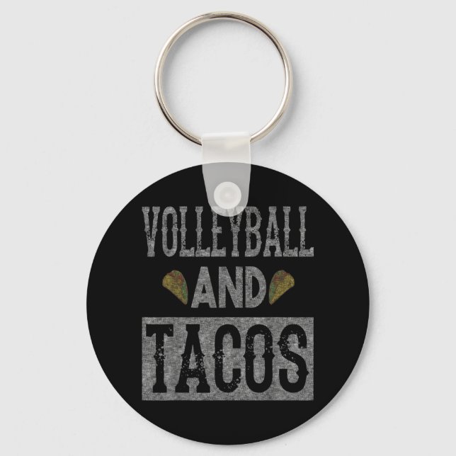 Volleyball and Tacos Fun Taco Keychain (Front)