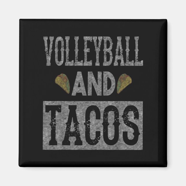 Volleyball and Tacos Fun Taco Magnet (Front)