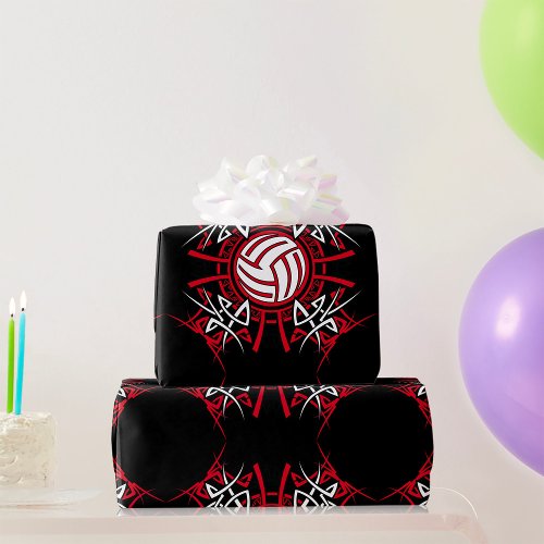 Volleyball Art Glossy Wrapping Paper