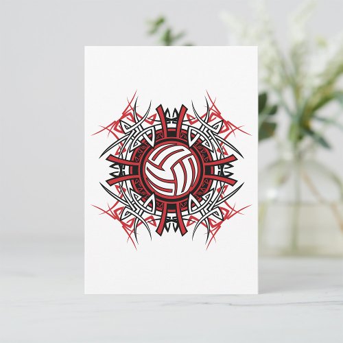 Volleyball Art Invitations