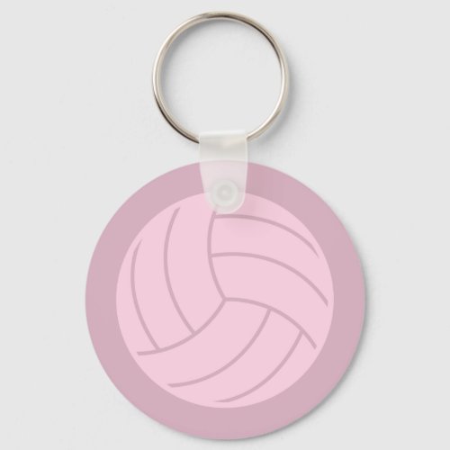 Volleyball Art Pink or CUSTOM COLOR Keychain