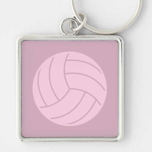 Volleyball Art Pink or CUSTOM COLOR Keychain