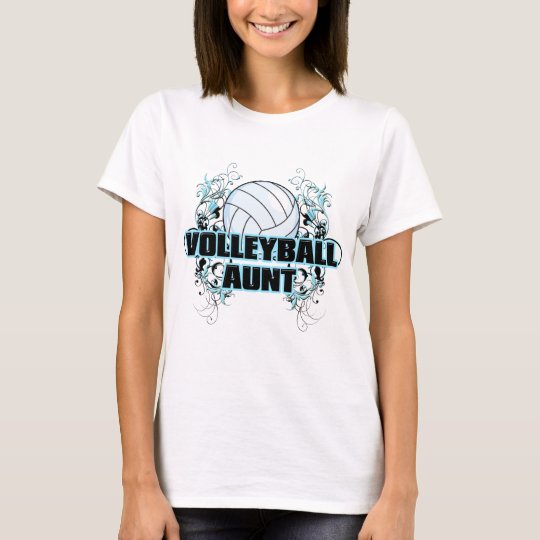 Volleyball Aunt (cross).png T-Shirt | Zazzle.com